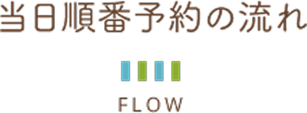 当日順番予約の流れ