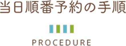 当日順番予約の手順